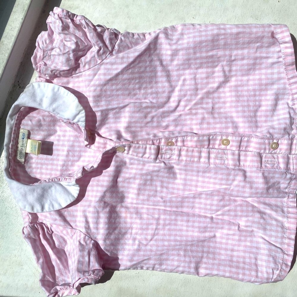 Pottery barn kids gingham color blouse